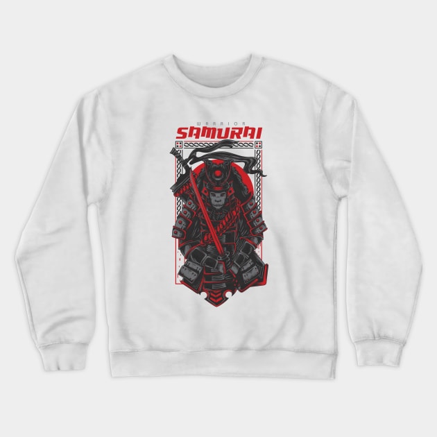 Warrior Samurai Crewneck Sweatshirt by Mako Design 